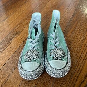 Nan Ku Free People Cruise Studded Hi Top Sneakers in “Aloe” | 37/7